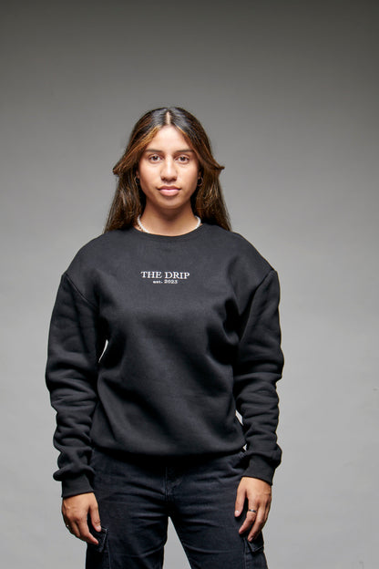 Woman wearing The Drip Crew in Black